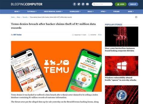 Temu denies data breach — but hacker claims to。